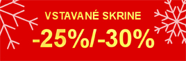 Akcia 30% + 15% na vstavané skrine